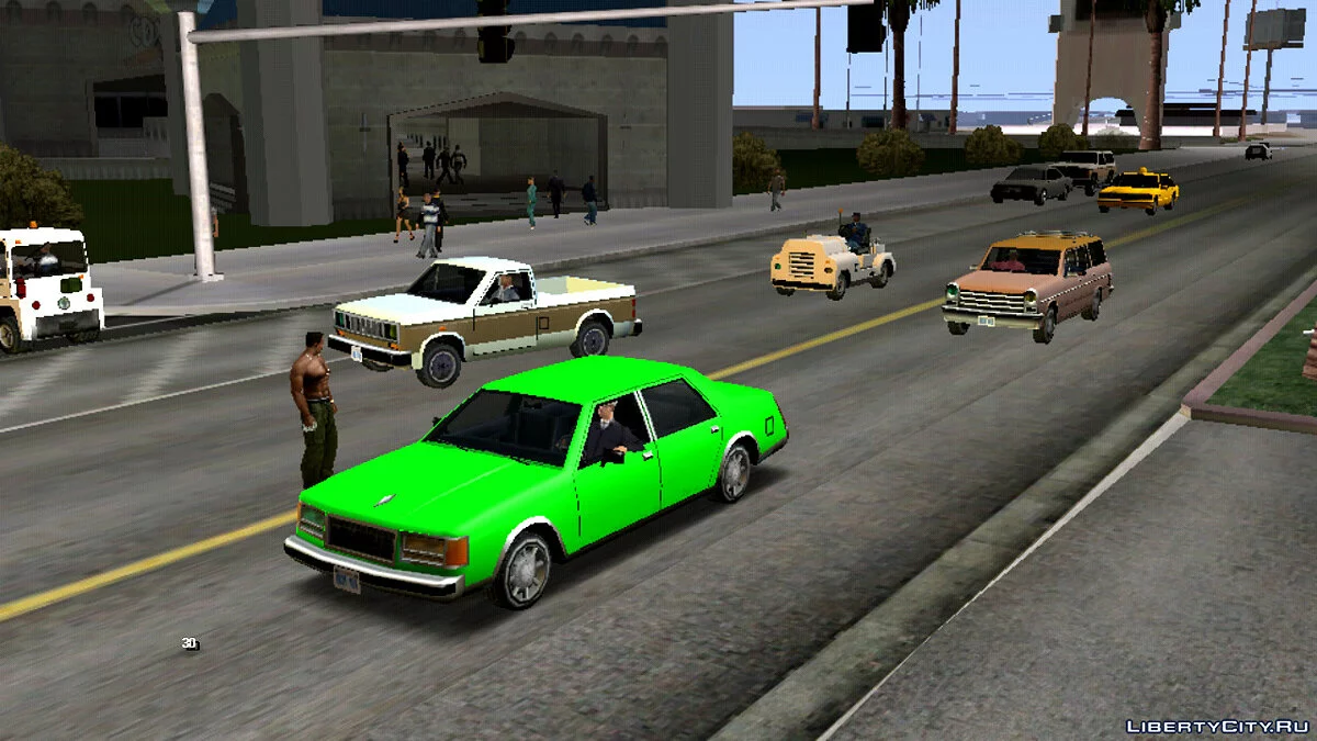 Збільшення трафіку (людей і транспорту) / GTA San Andreas (iOS, Android)