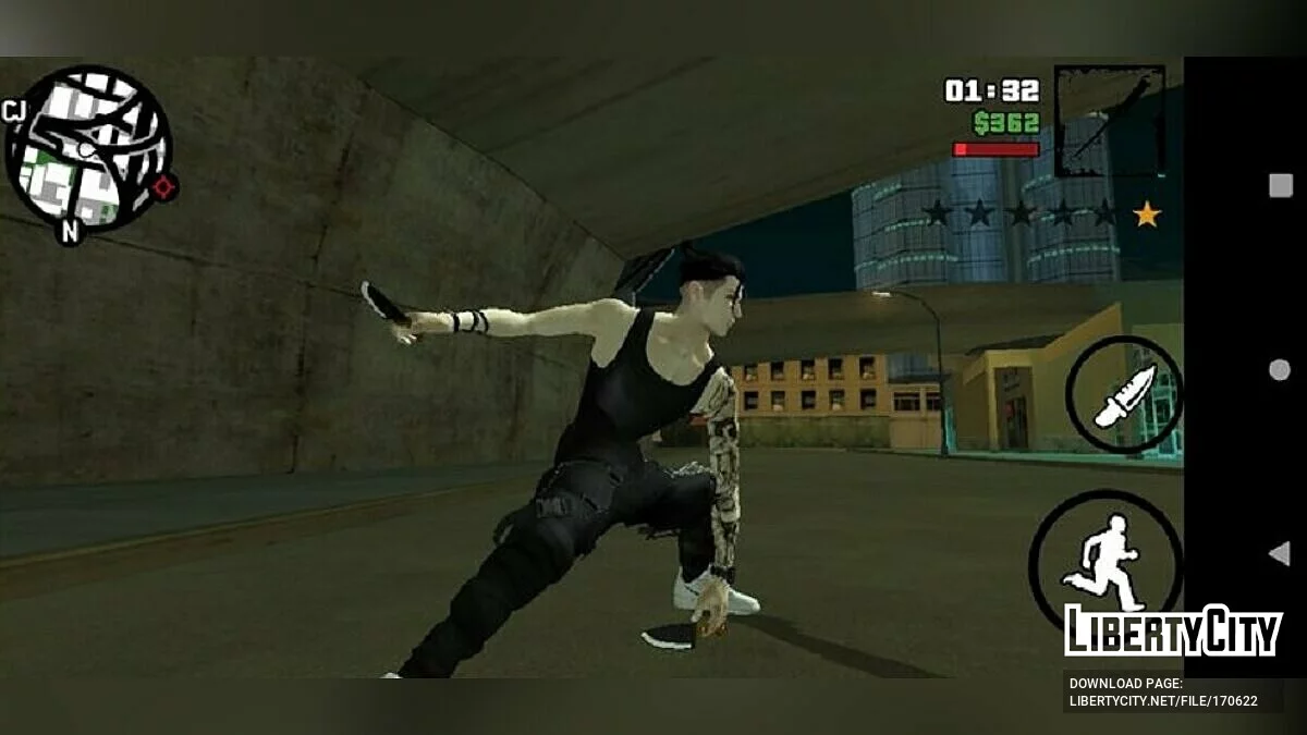 Deux armes dans les mains (couteau) / GTA San Andreas (iOS, Android)