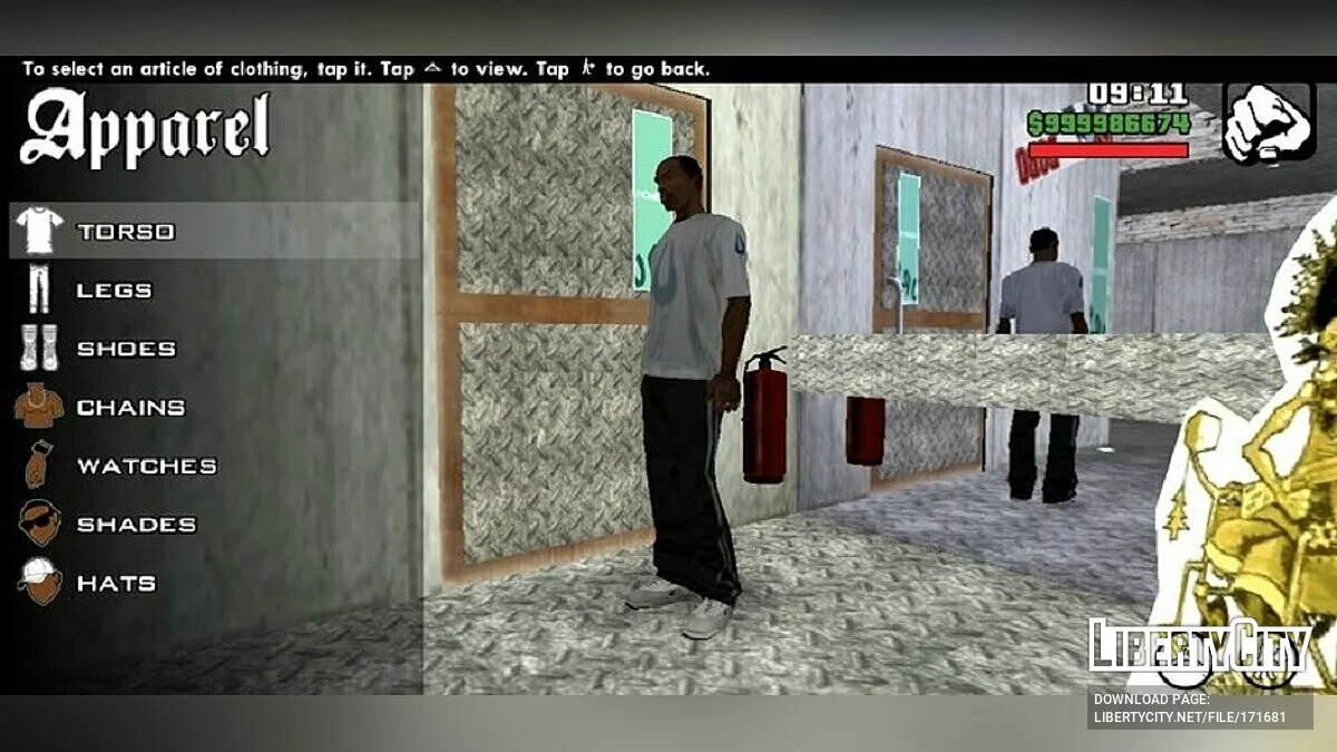Cambio rápido de ropa / GTA San Andreas (iOS, Android)