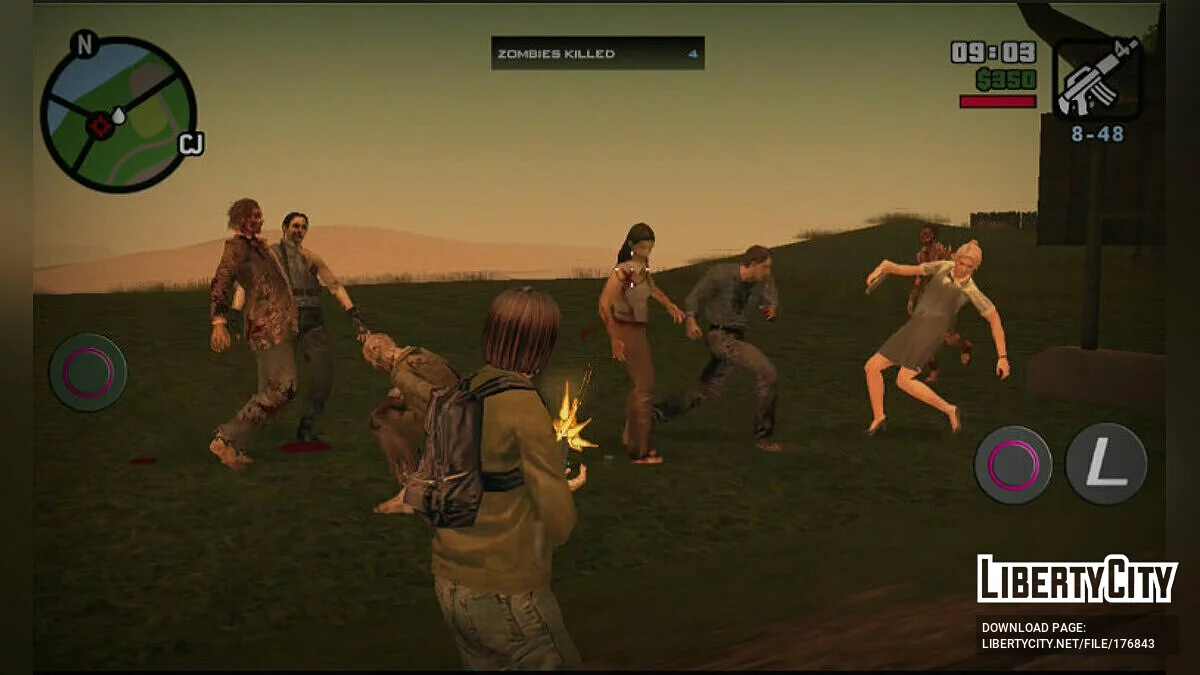 Outbreak - Zombies Apocalypse v0.2 / GTA San Andreas (iOS, Android)