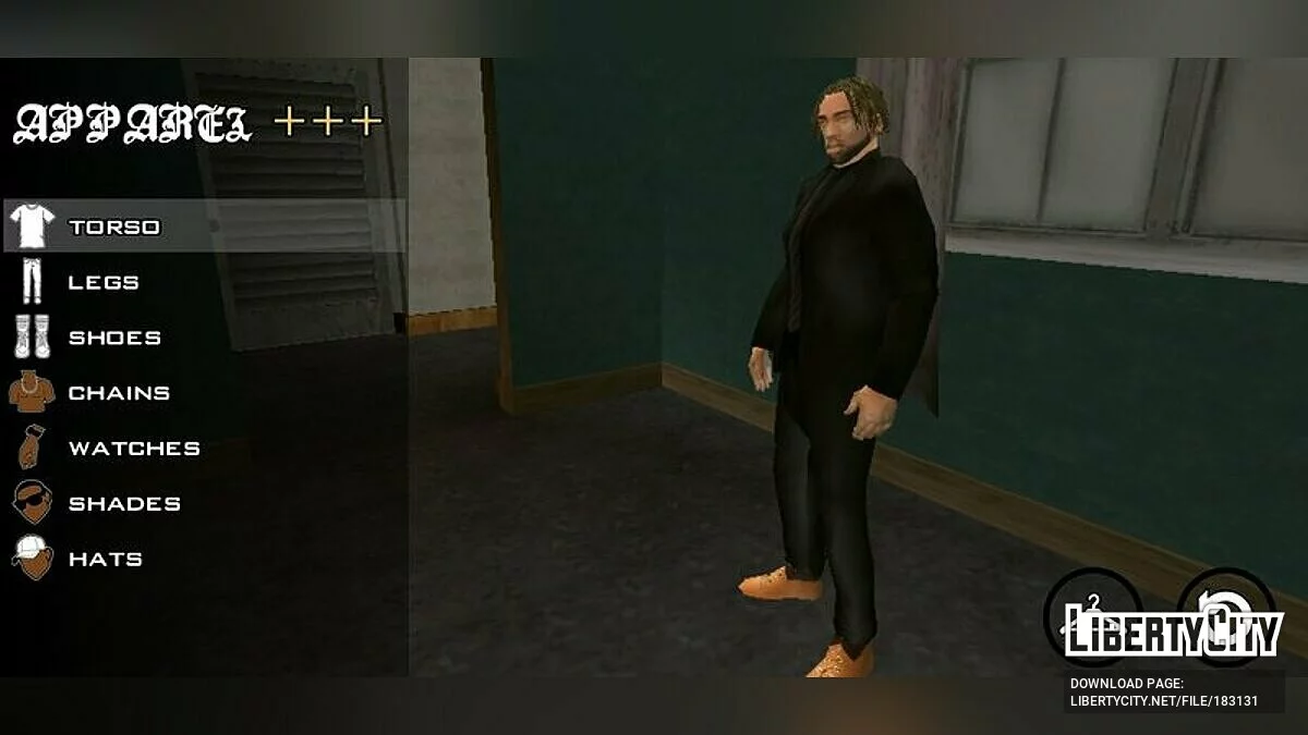 白色 CJ + 新衣服、发型和纹身 / GTA San Andreas (iOS, Android)