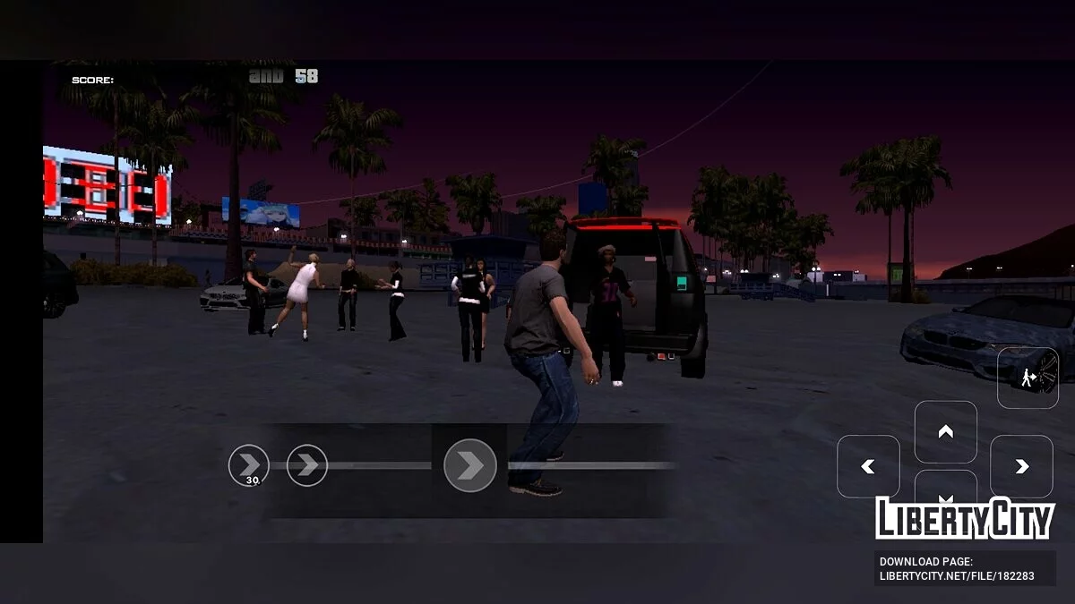 Boutons de contrôleur transparents / GTA San Andreas (iOS, Android)