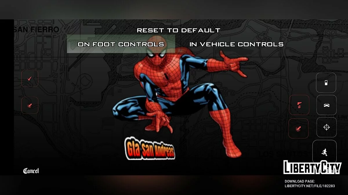 Boutons de contrôleur transparents / GTA San Andreas (iOS, Android)