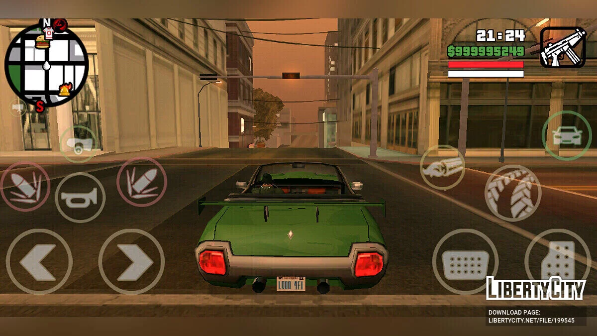 أزرار التحكم الملونة / GTA سان أندرياس (iOS، أندرويد)