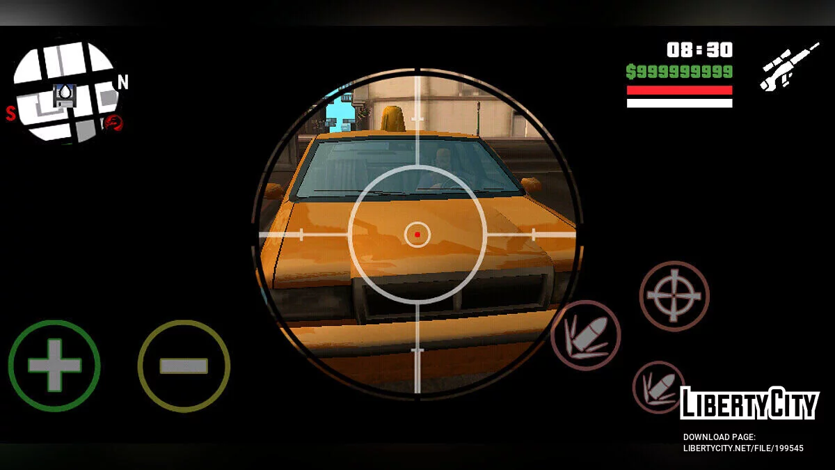 أزرار التحكم الملونة / GTA سان أندرياس (iOS، أندرويد)