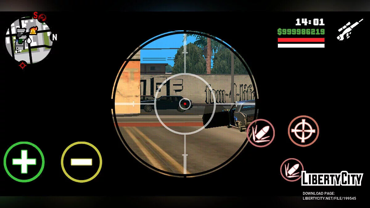أزرار التحكم الملونة / GTA سان أندرياس (iOS، أندرويد)