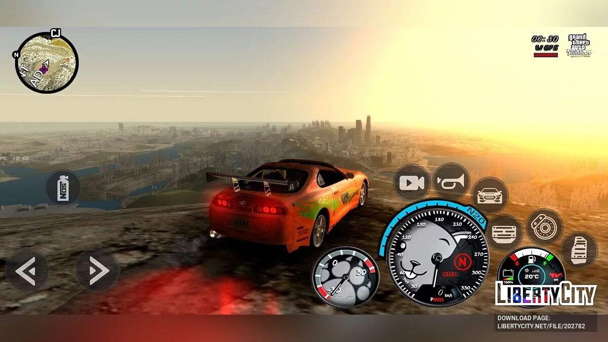 Jarak menggambar seperti di The Definitive Edition / GTA San Andreas (iOS, Android)