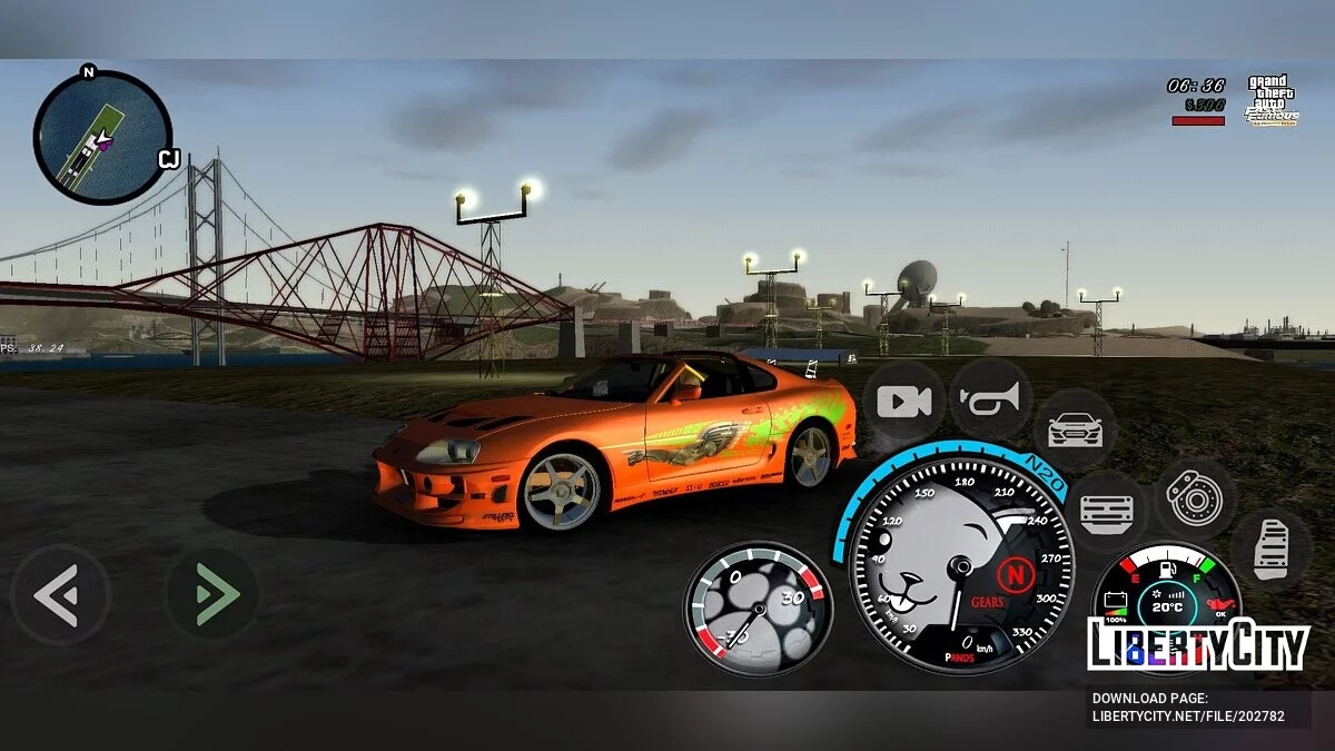 Jarak menggambar seperti di The Definitive Edition / GTA San Andreas (iOS, Android)