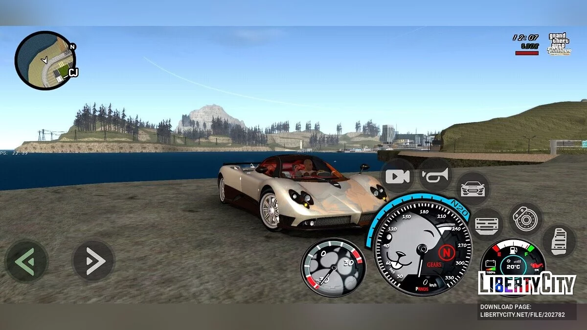 Jarak menggambar seperti di The Definitive Edition / GTA San Andreas (iOS, Android)