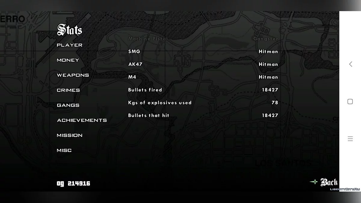 GTA SA Android Збереження від Bunik v2 - 100% збереження / GTA San Andreas (iOS, Android)