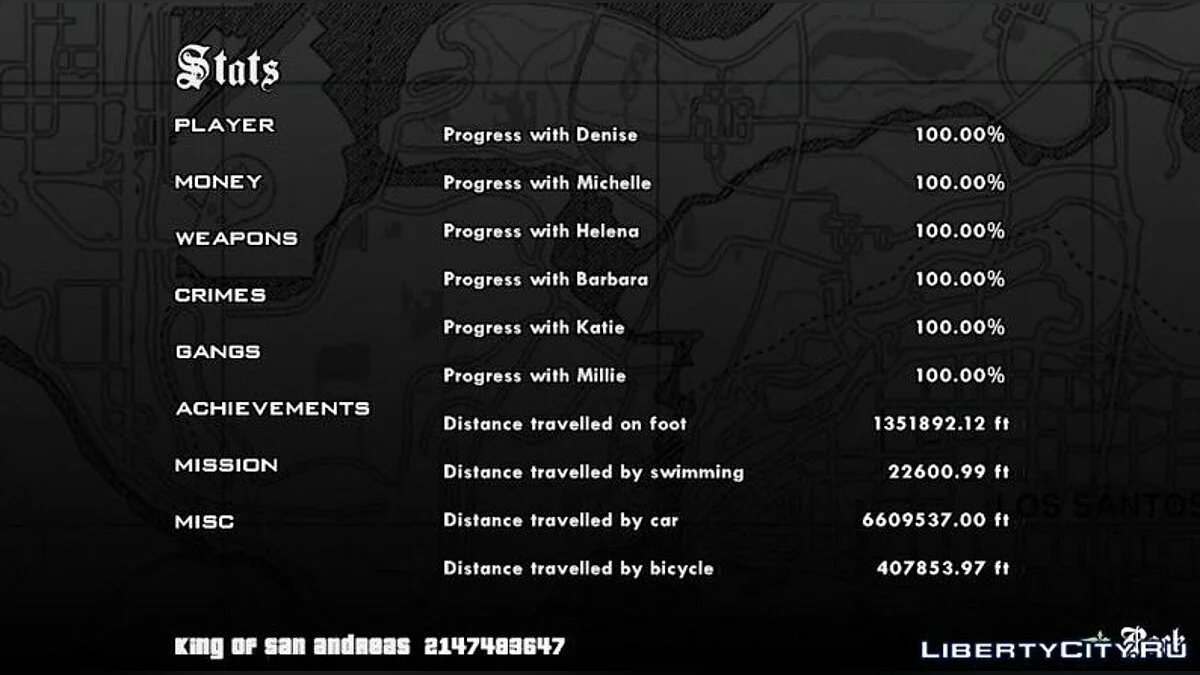 100% Save for GTA SA Android - King of San Andreas / GTA San Andreas (iOS, Android)