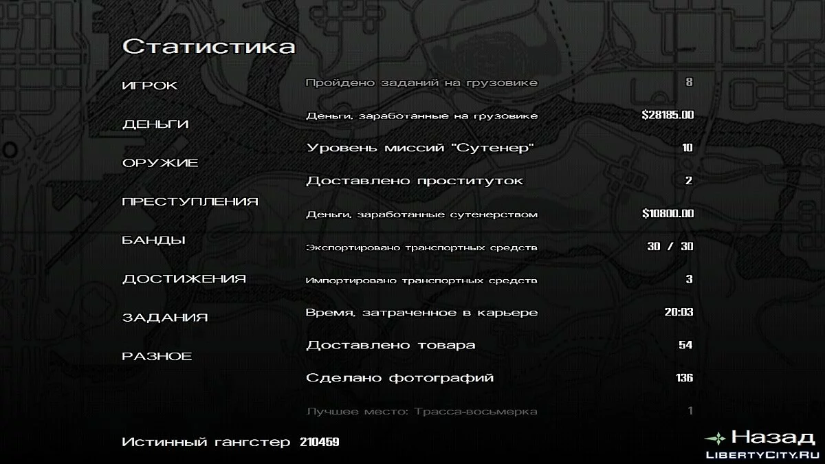100% збереження для GTA SA Android - Справжній гангстер / GTA San Andreas (iOS, Android)