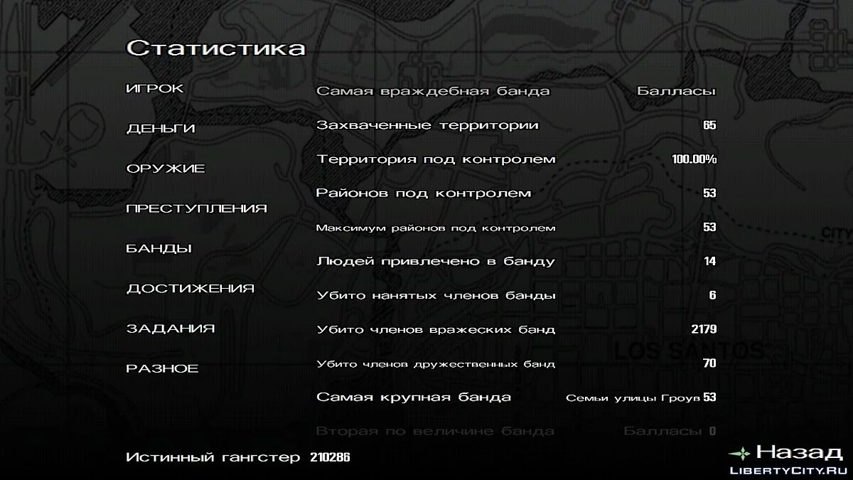 100% збереження для GTA SA Android - Справжній гангстер / GTA San Andreas (iOS, Android)