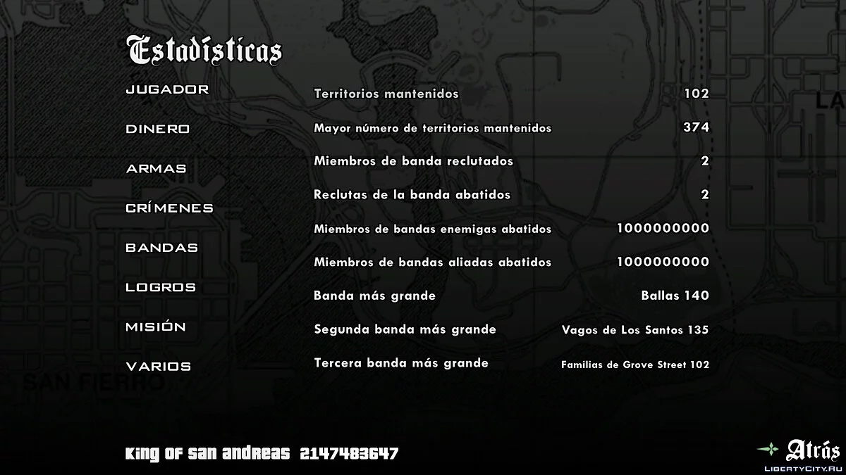 100% 完成存档 犯罪等级 圣安地列斯之王 + 帮派战争 + 圣托最佳暴动 2021 / GTA San Andreas (iOS, Android)