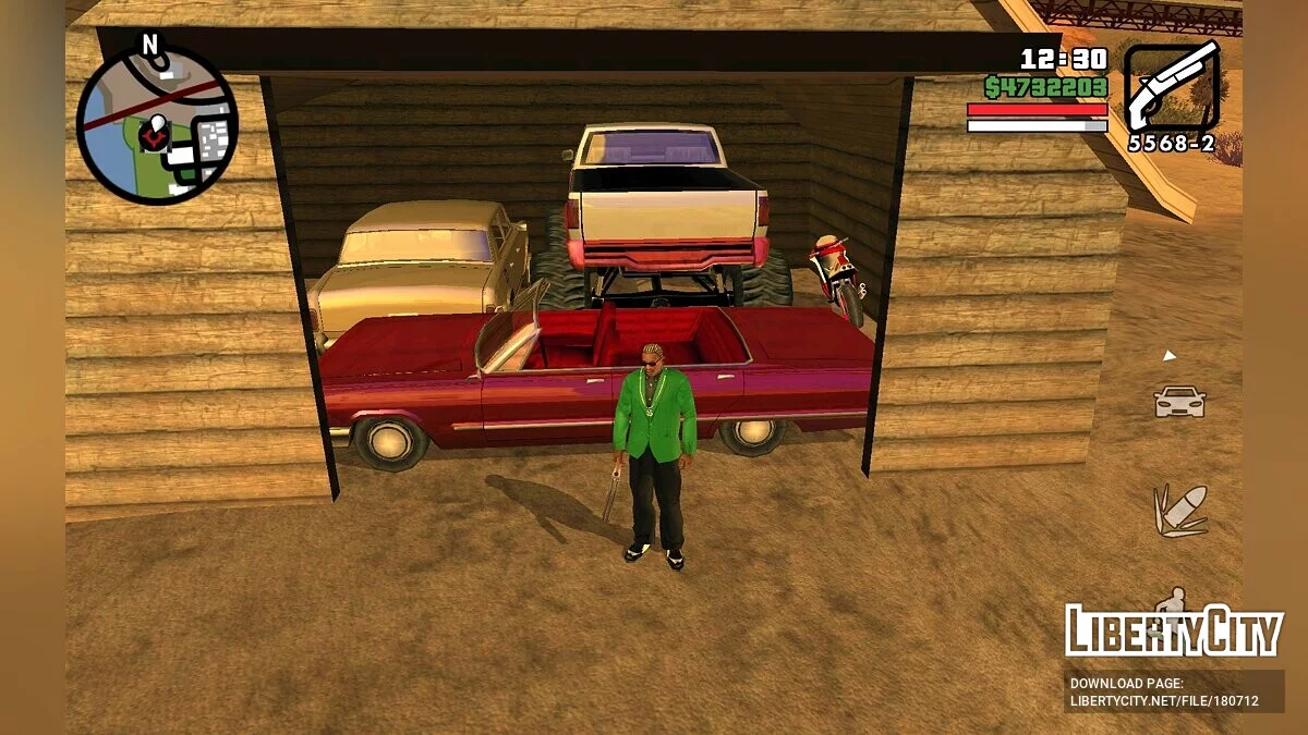 Sauvegarde à 100 % avec un transport unique / GTA San Andreas (iOS, Android)