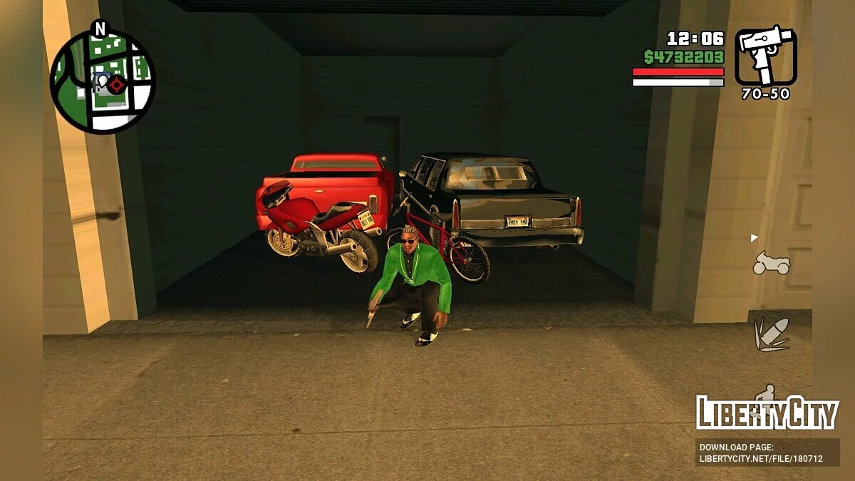 Sauvegarde à 100 % avec un transport unique / GTA San Andreas (iOS, Android)