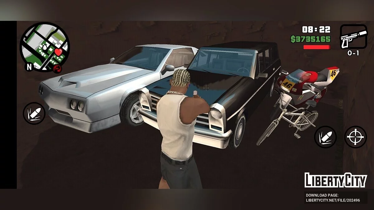 Simpan awal dengan mod Hot Coffee / GTA San Andreas (iOS, Android)