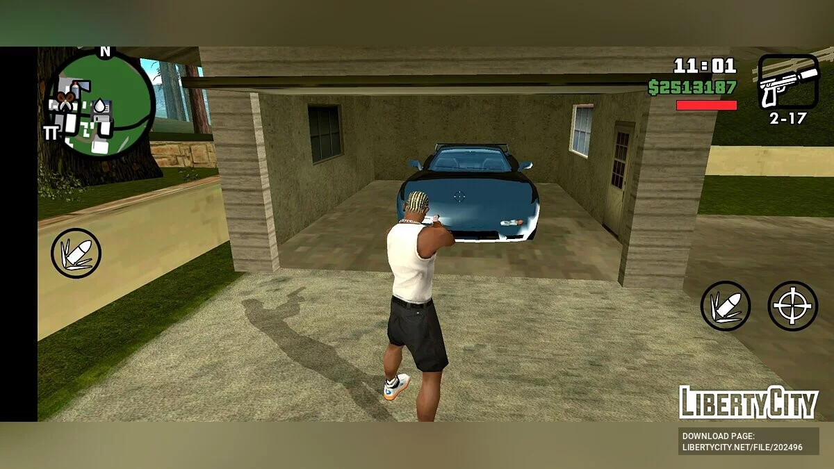 Simpan awal dengan mod Hot Coffee / GTA San Andreas (iOS, Android)