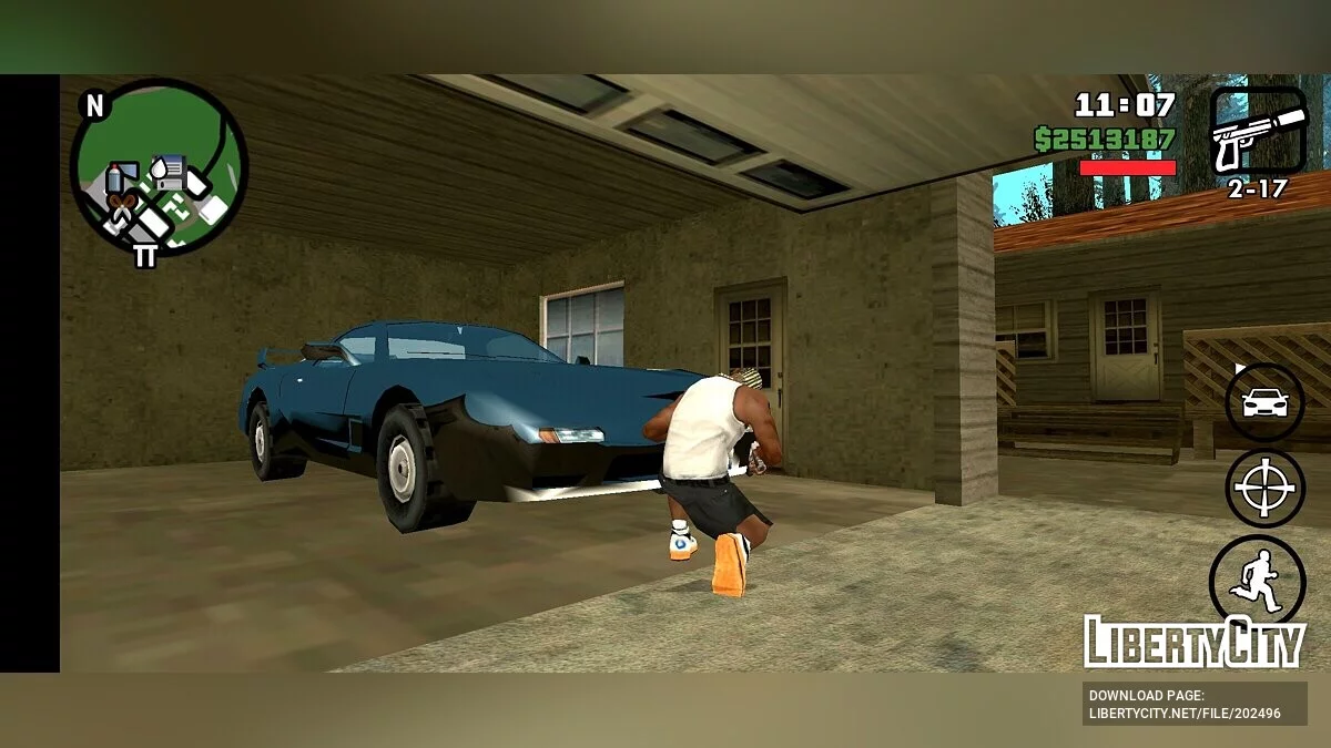 Simpan awal dengan mod Hot Coffee / GTA San Andreas (iOS, Android)