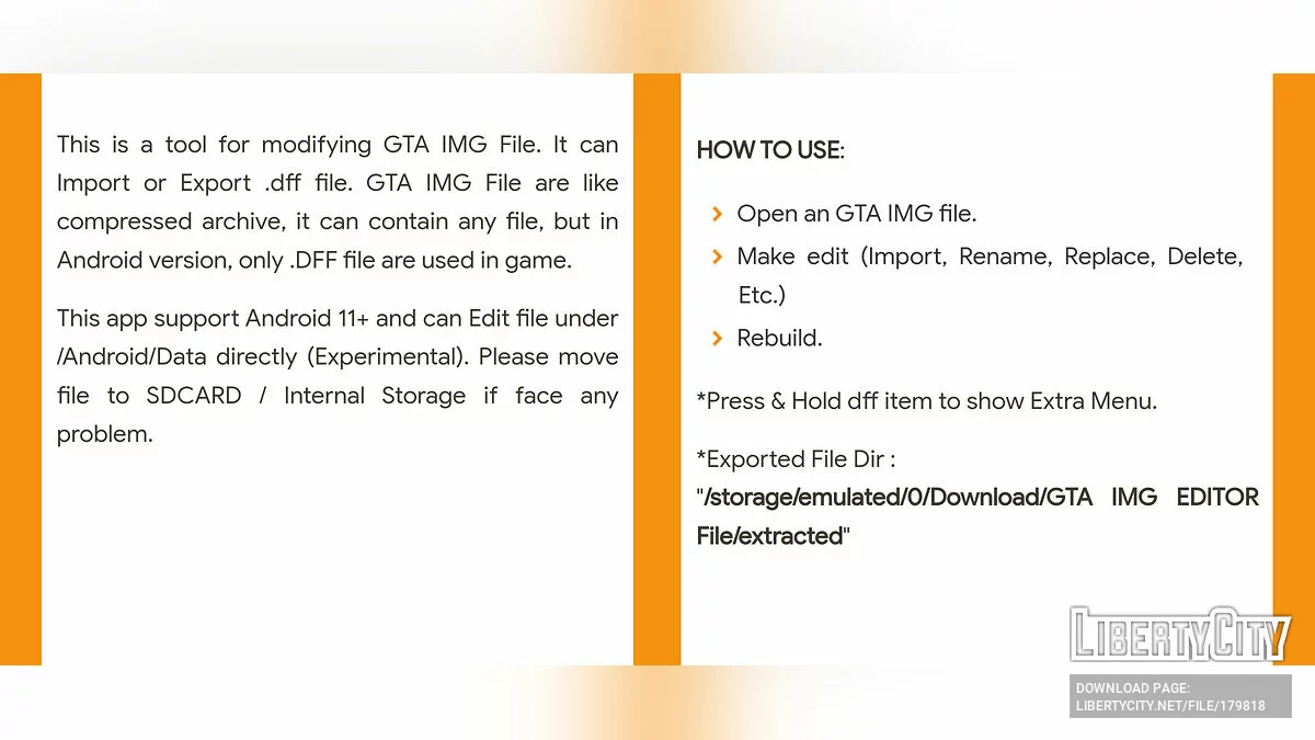 GTA IMG Editor / GTA San Andreas (iOS, Android)
