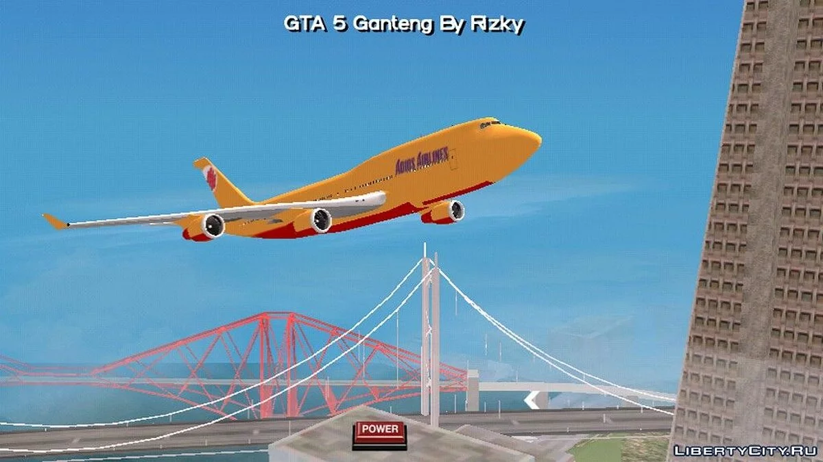 Boeing Airplane with Adios Airline Livery / GTA San Andreas (iOS, Android)