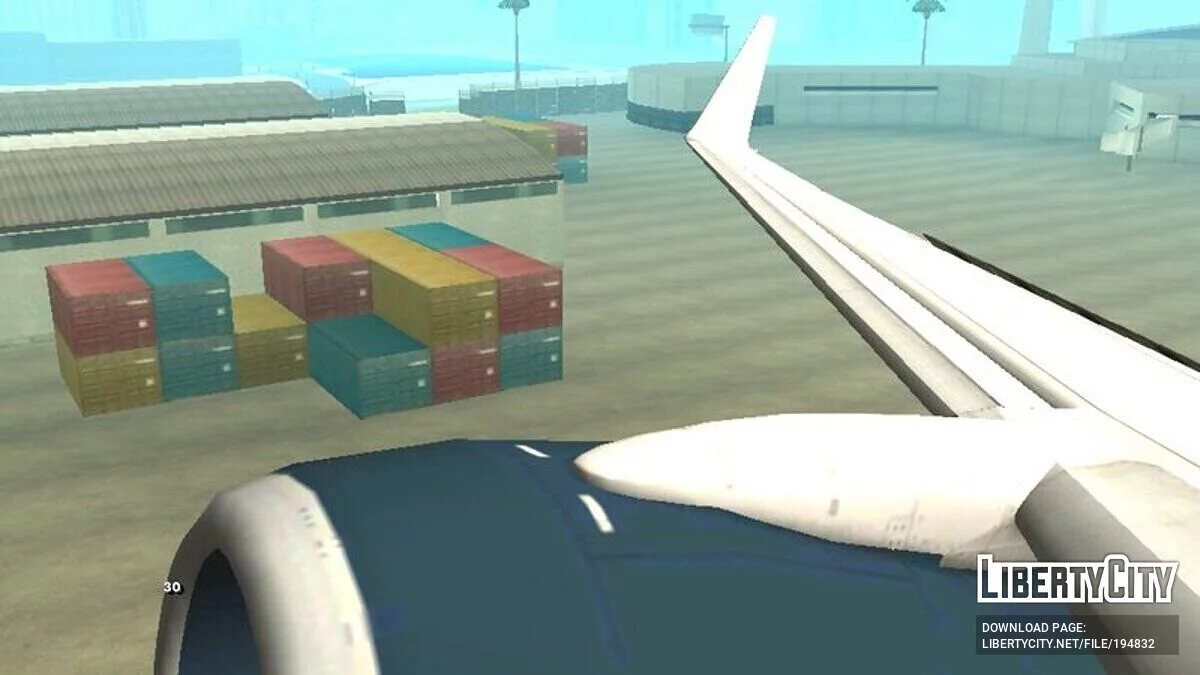 B737-800 old United Airlines / GTA San Andreas (iOS, Android)