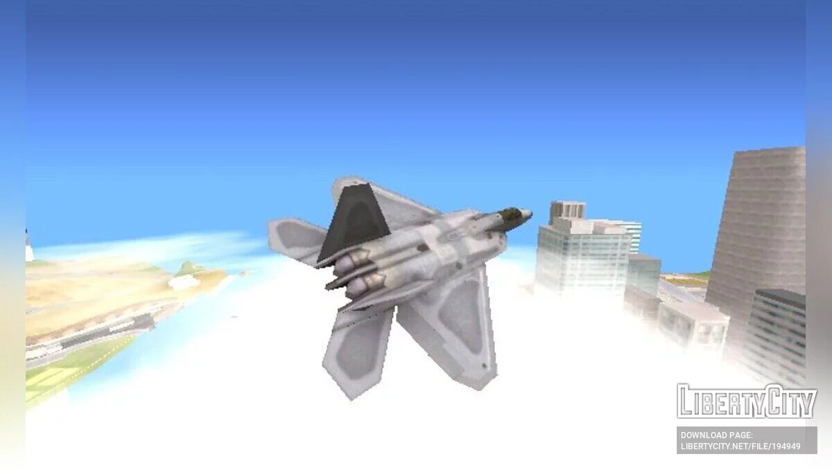 F-22 رابتور نسخة نظيفة / GTA سان أندرياس (iOS، أندرويد)