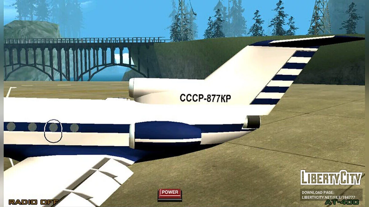 Avião Yak-40 / GTA San Andreas (iOS, Android)