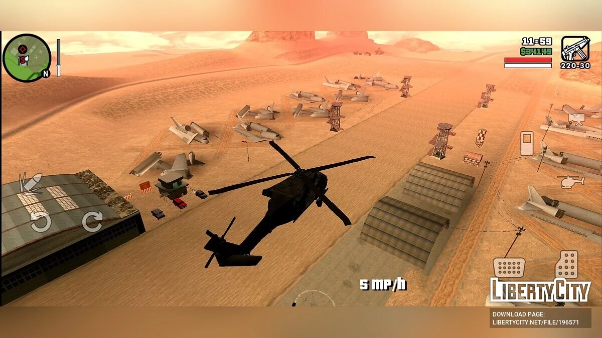 UH-80 from CoD: Black Ops 2 [DFF Only] / GTA San Andreas (iOS, Android)