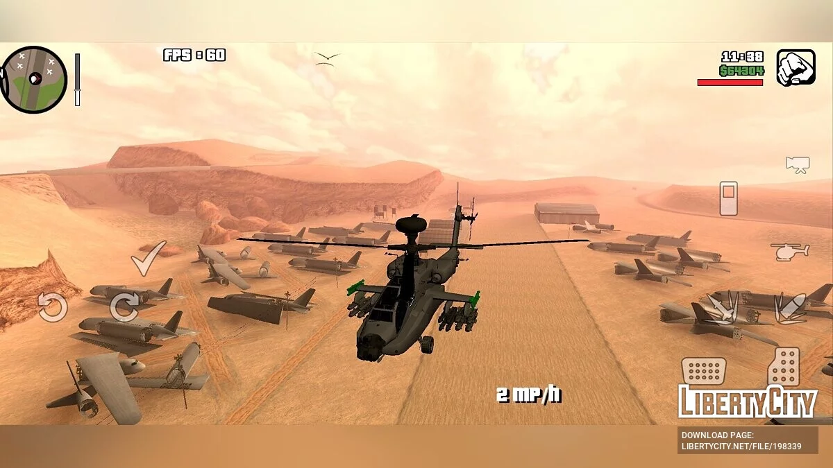 Boeing AH-64 Apache [DFF Only] / GTA San Andreas (iOS, Android)