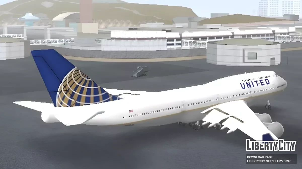 United Airlines Boeing 747 / GTA San Andreas (iOS, Android)