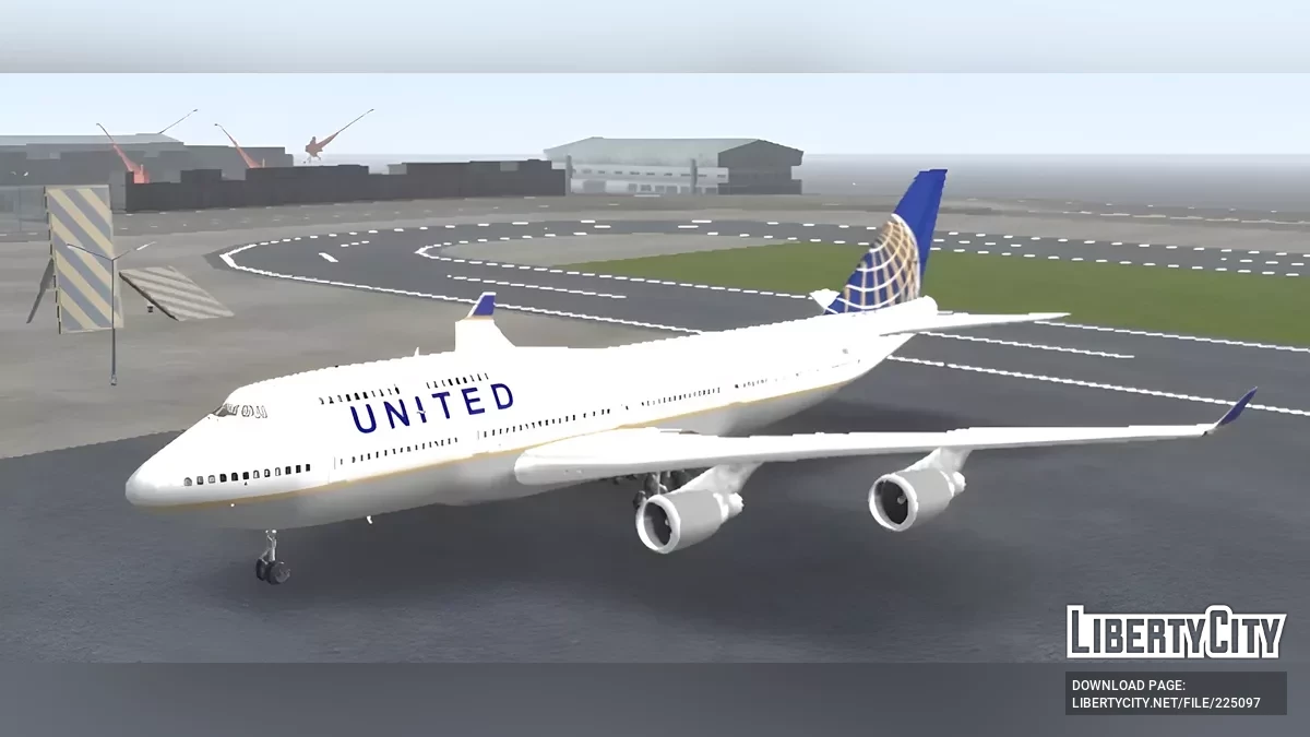 United Airlines Boeing 747 / GTA San Andreas (iOS, Android)