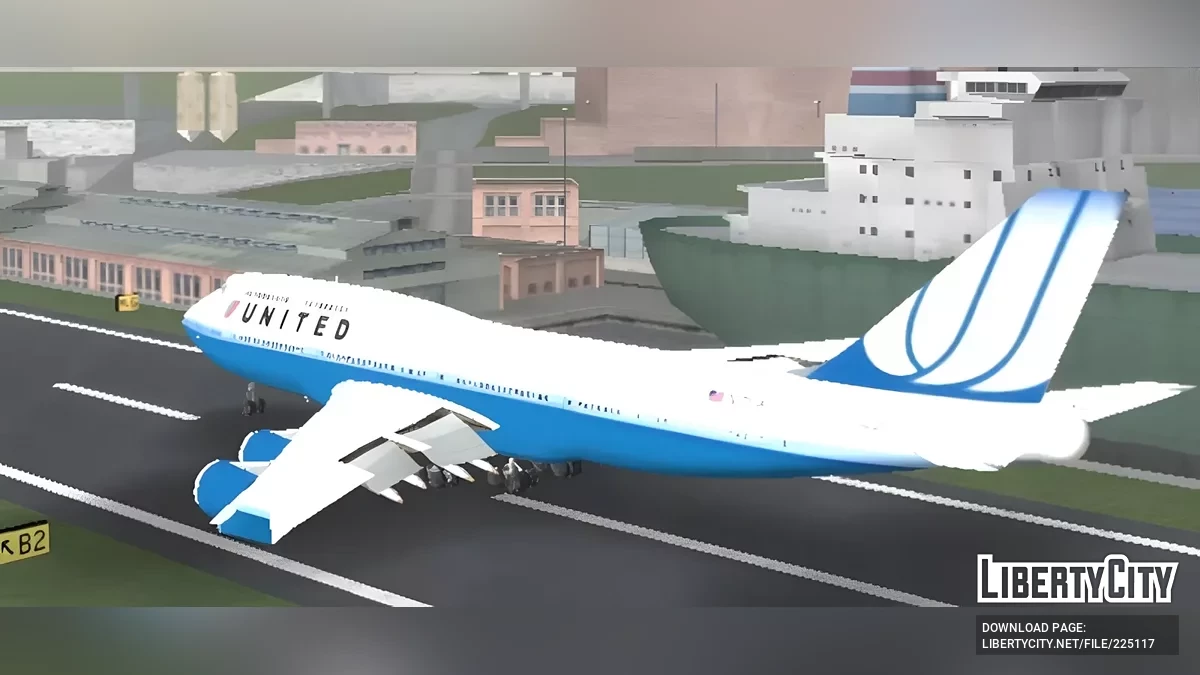 United Blue Tulip Boeing 747 / GTA San Andreas (iOS, Android)