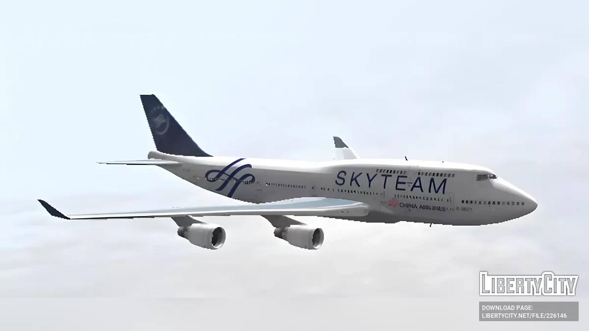 China Airlines Skyteam Boeing 747 / GTA San Andreas (iOS, Android)