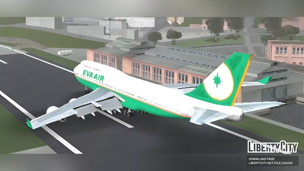 Boeing 747 de Eva Air / GTA San Andreas (iOS, Android)