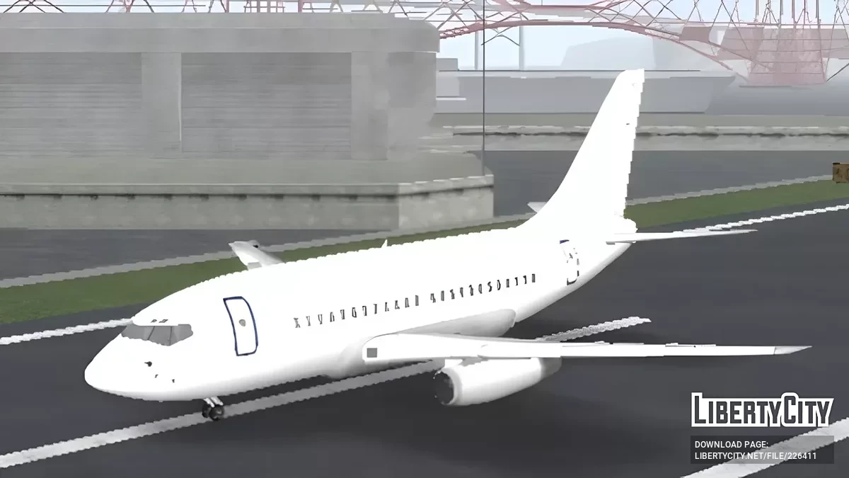 Boeing 737-200 Blanc Simple / GTA San Andreas (iOS, Android)