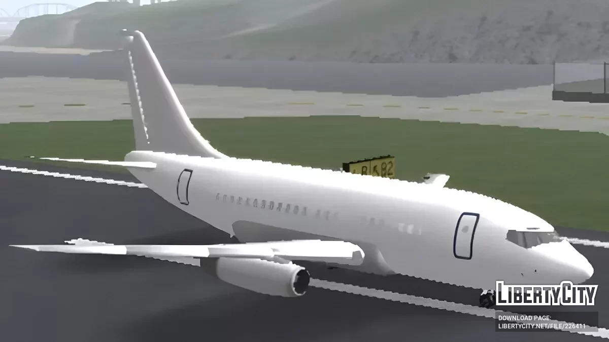 Boeing 737-200 Blanc Simple / GTA San Andreas (iOS, Android)