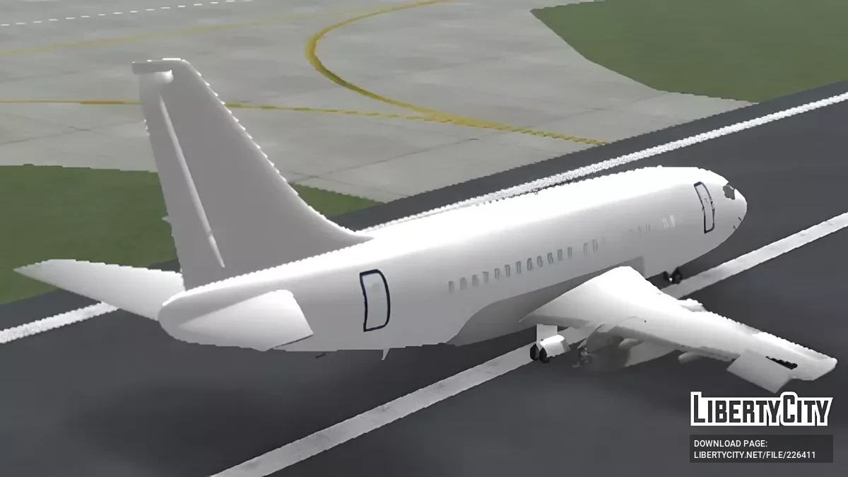 Boeing 737-200 Blanc Simple / GTA San Andreas (iOS, Android)