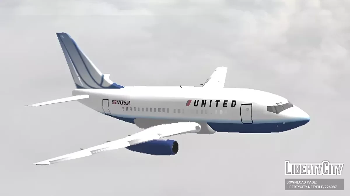 United Blue Tulip Boeing 737-200 / GTA San Andreas (iOS, Android)
