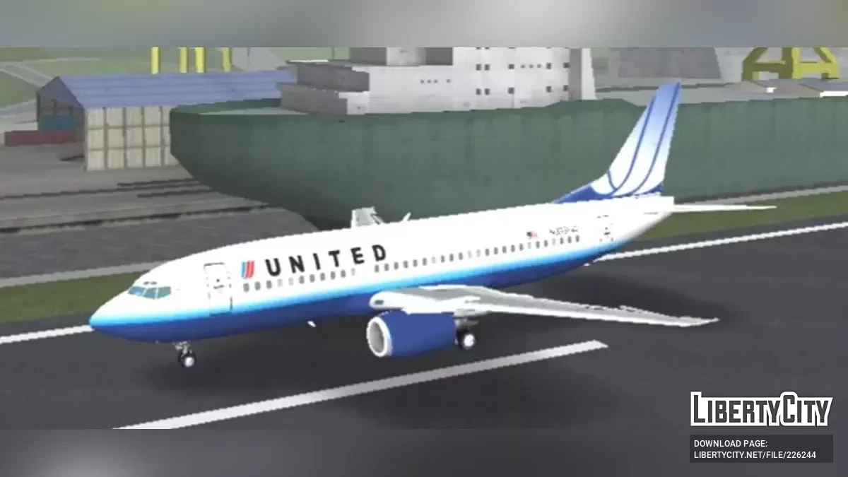 United Blue Tulip Boeing 737-300 / GTA San Andreas (iOS, Android)