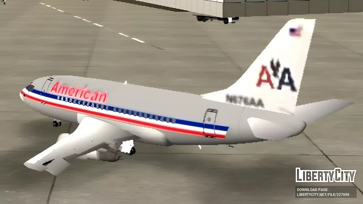 Boeing 737-200 da American Airlines / GTA San Andreas (iOS, Android)