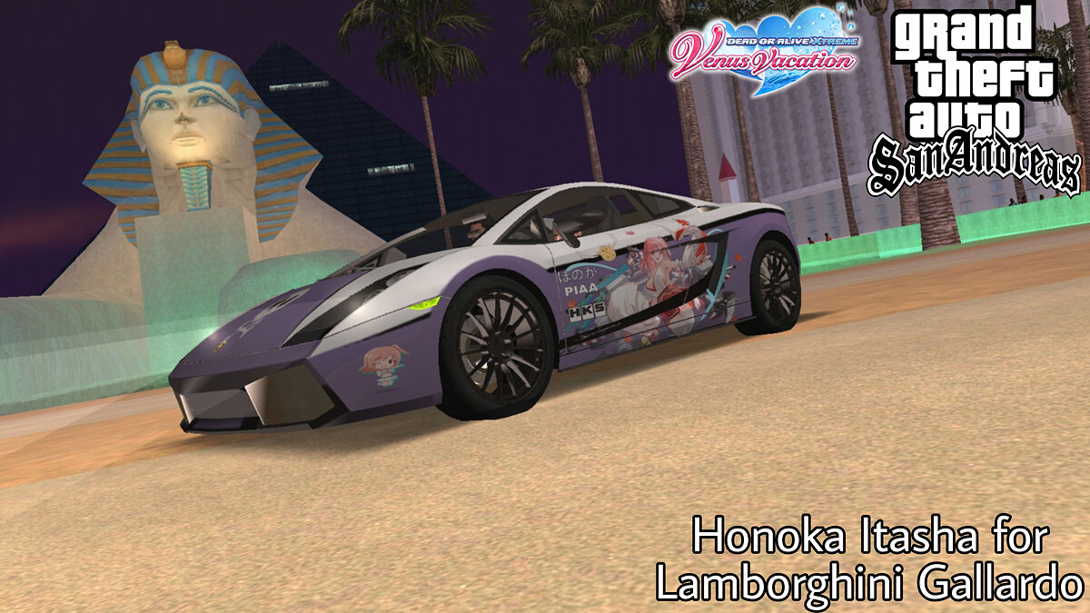 Download Azur Lane and Dead Or Alive Vinyl for Lamborghini Gallardo for GTA  San Andreas (iOS, Android)