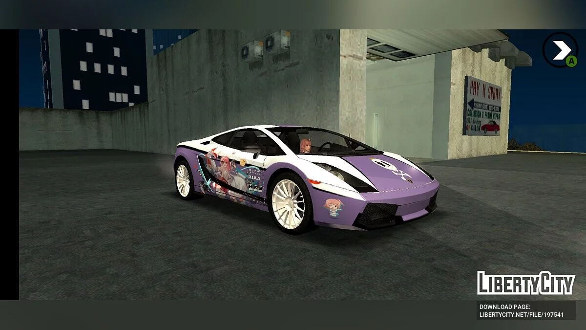 Vinyle Azur Lane et Dead Or Alive pour Lamborghini Gallardo / GTA San Andreas (iOS, Android)