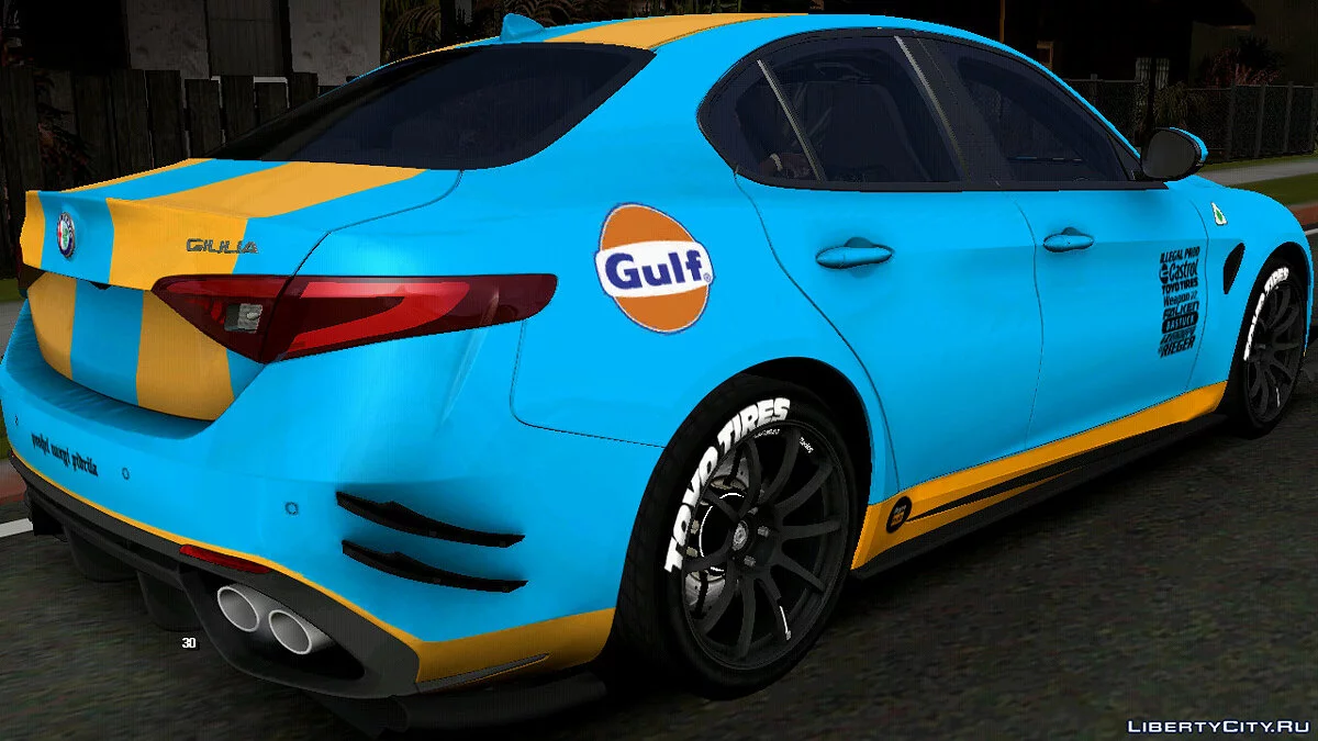 Alfa Romeo Giulia Gulf / GTA سان أندرياس (iOS، أندرويد)