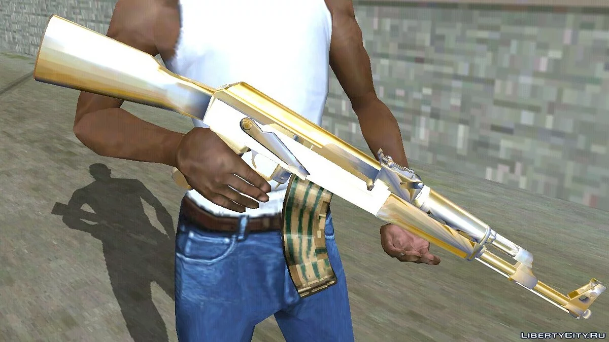 Ak47 Style Golden (тільки DFF) / GTA San Andreas (iOS, Android)