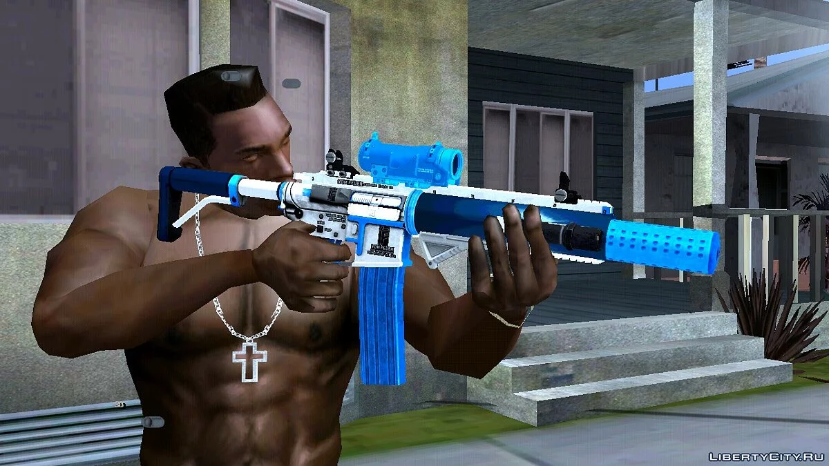 Carbine Rifle Aqua-Marine из GTA 5 / GTA San Andreas (iOS, Android)