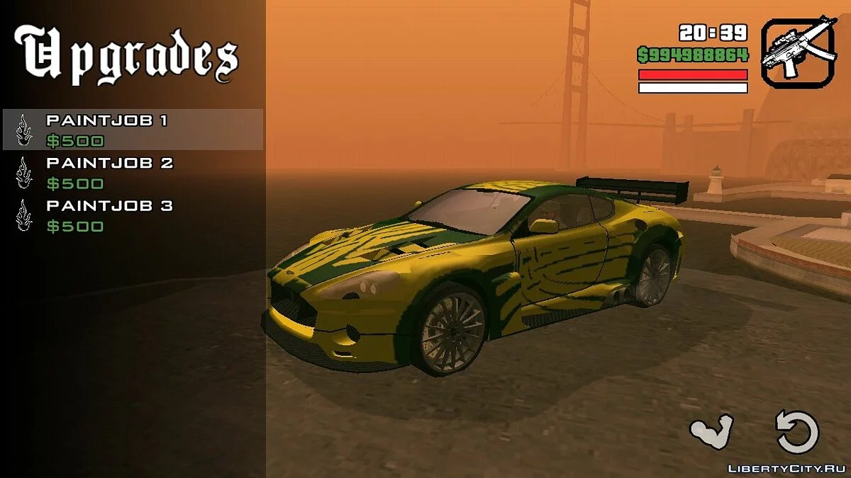 Aston Martin DB9 Ронні з NFS:MW / GTA San Andreas (iOS, Android)