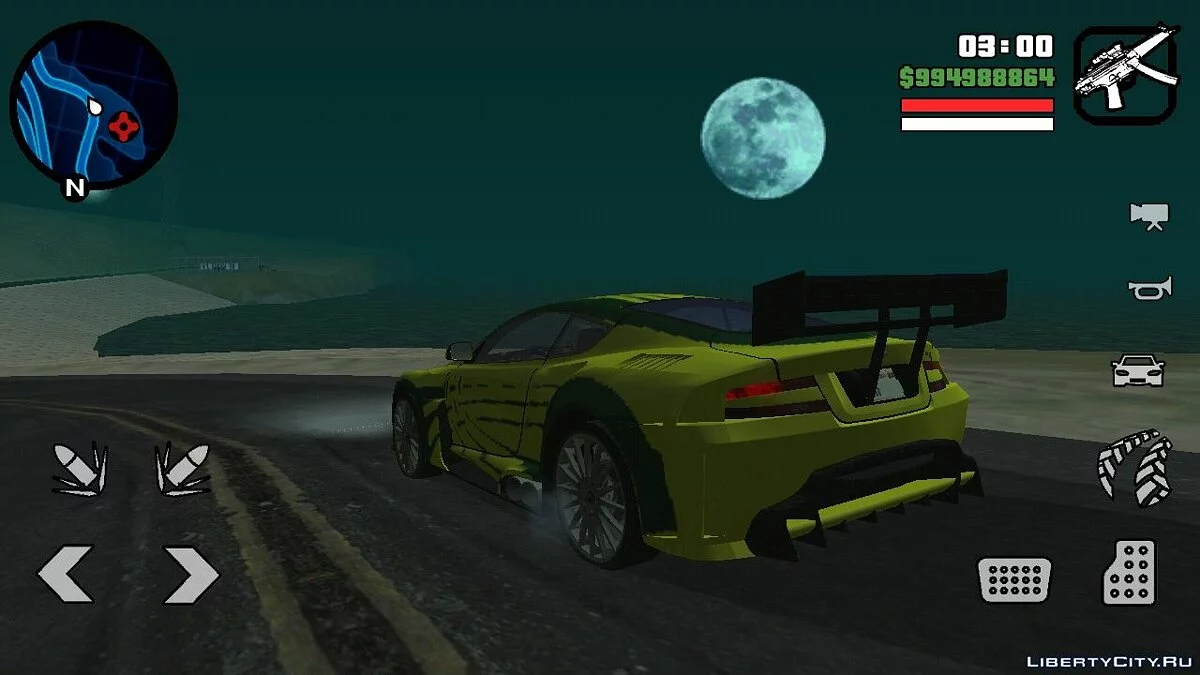 Aston Martin DB9 Ронні з NFS:MW / GTA San Andreas (iOS, Android)