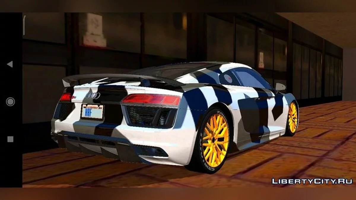 أودي R8 V10 + الأسهم / التمويه / GTA سان أندرياس (iOS، أندرويد)