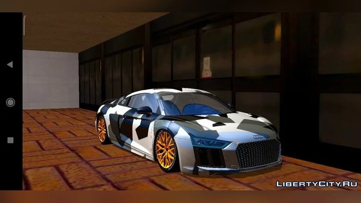 أودي R8 V10 + الأسهم / التمويه / GTA سان أندرياس (iOS، أندرويد)